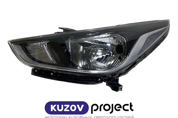 Фара левая с электрокорректором Hyundai Solaris 2017-2020 (Тайвань)