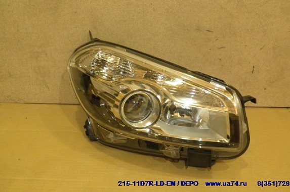 Фара правая под электрокорректор Nissan Qashqai 2010-2014 (DEPO / Тайвань)